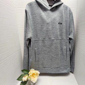 Mens Spalding Gray Sweatshirt Pullover Hoodie w Pockets M